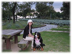 ハーブガーデンにて。